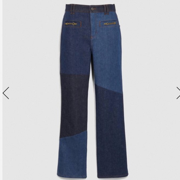 COACH 1941 Denim - COACH 1941 PRETTY PUNK FLARE LEG JEANS MULTI PATCHWORK DENIM SIZE US 6